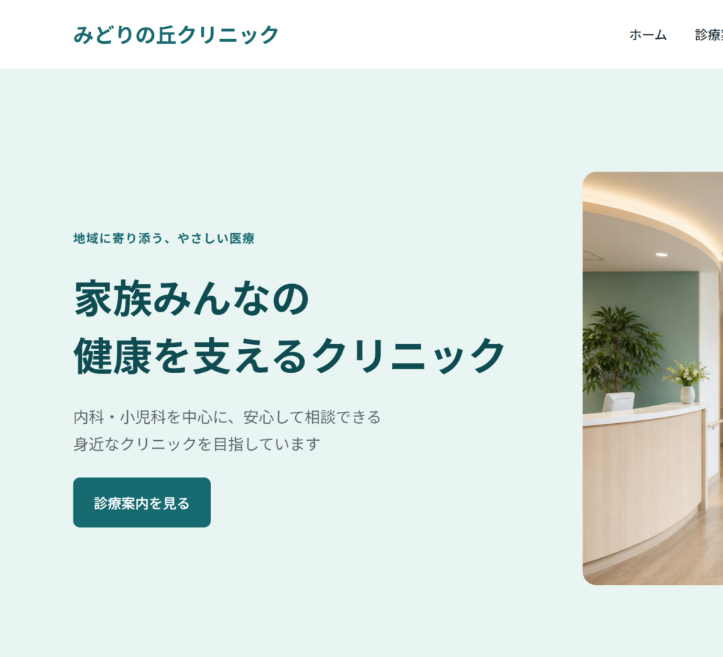 みどりの丘クリニックのサイト画像